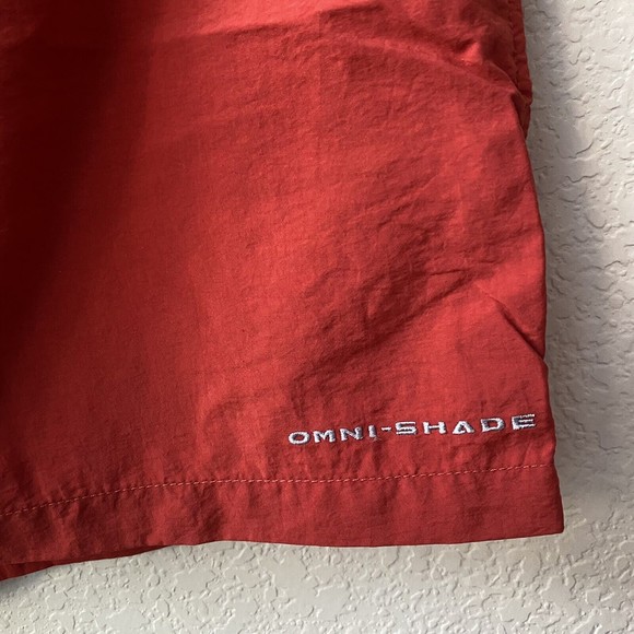 Columbia Mens Shorts Size Small Rust PFG Omni-Shade Waterproof Outdoor Active - Picture 3 of 7